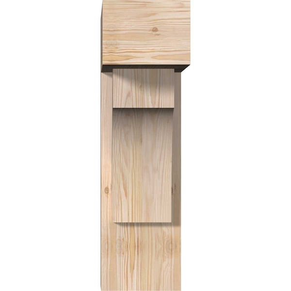 Westlake Block Smooth Bracket W/ Offset Brace, Douglas Fir, 7 1/2W X 18D X 26H